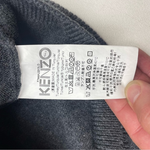 KENZO LOGO CREW KNIT SWEATER SIZE MEDIUM - Picture 5 of 7